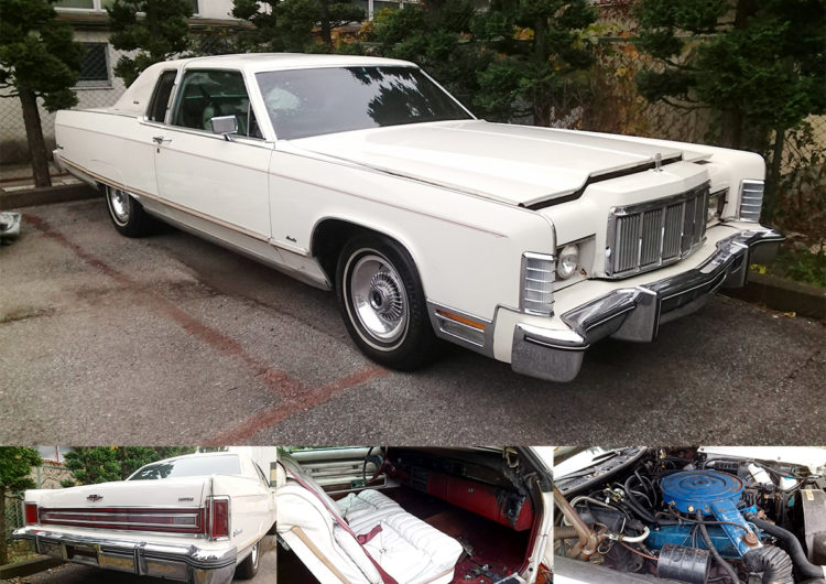 リンカ-ン コンチネンタル タウンクーペ 1976年式 レストアベースまたは部品取り車