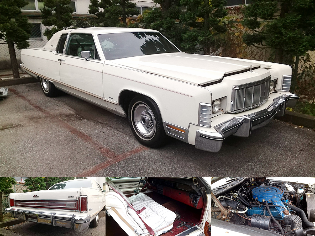 リンカ-ン コンチネンタル タウンクーペ 1976年式 レストアベースまたは部品取り車