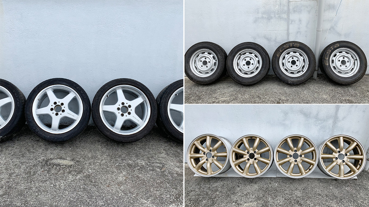 ポルシェ、メルセデスベンツAMG、ワタナベ(ホイール各種)